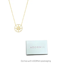 Adornia Gold Adjustable Crystal Pave Starburst Necklace