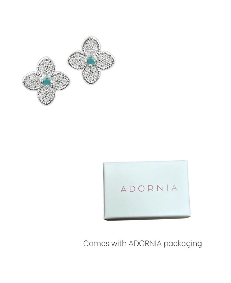 Adornia Turquoise Flower Earrings