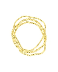 Adornia Gold Stretch Ball Bracelet Set