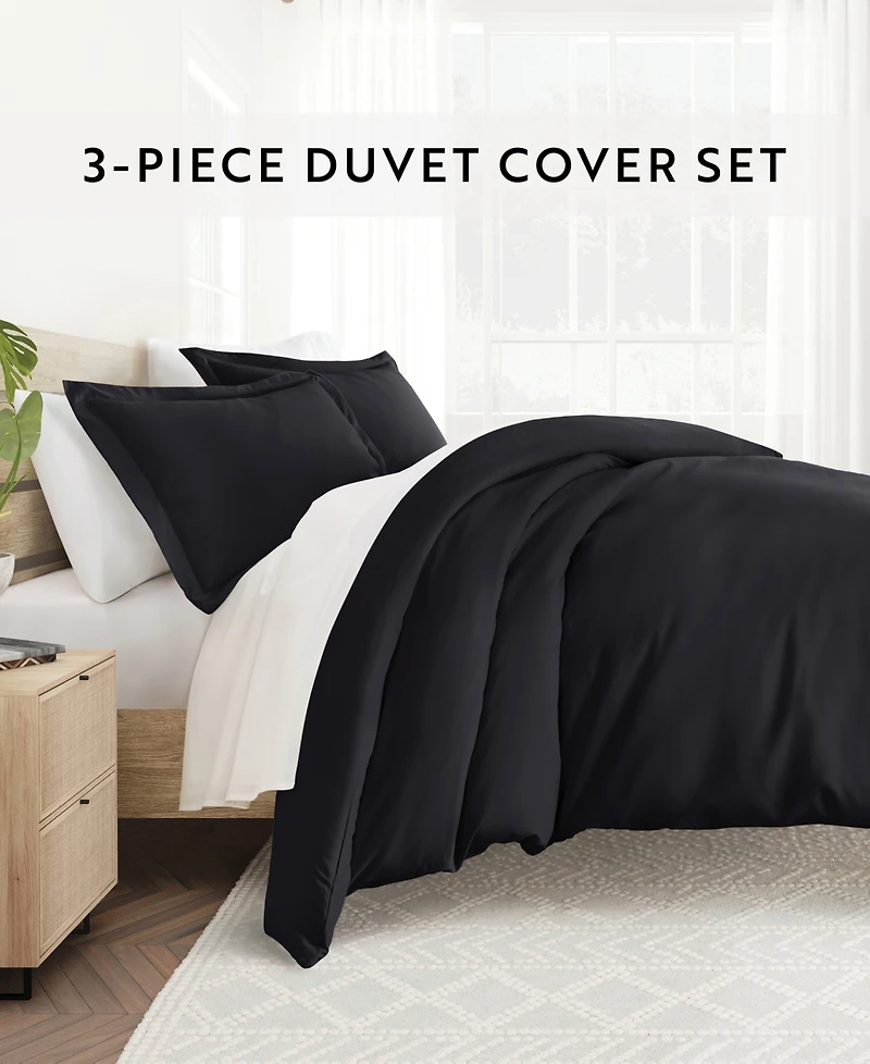 ienjoy Home Double Brushed Solid Duvet Cover Set