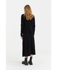 Chinti & Parker Women's Wool Cashmere Blend V Neck Collared Sweater