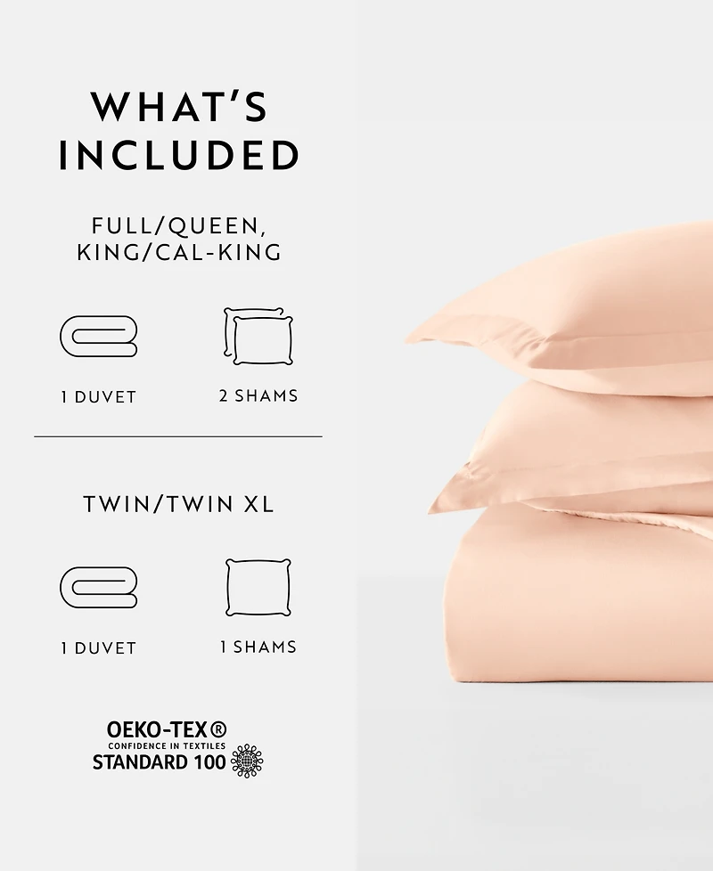 ienjoy Home Double Brushed Solid Duvet Cover Set