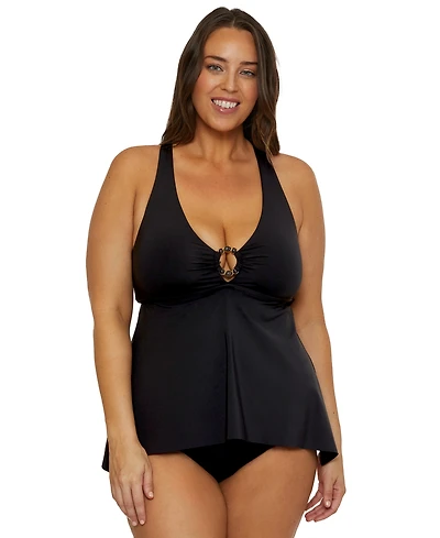 Becca Etc Plus Marble Canyon High Waist Bikini Bottoms