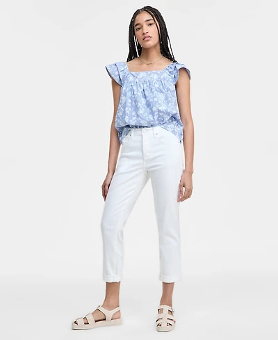 Liverpool Los Angeles Women's Rolled-Cuff Keeper Boyfriend Cropped Jeans