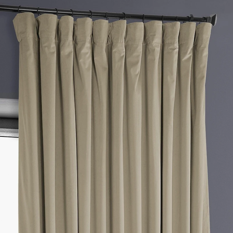 Half Price Drapes Extra Wide Heritage Plush Velvet Room Darkening Curtain