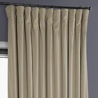 Half Price Drapes Extra Wide Heritage Plush Velvet Room Darkening Curtain