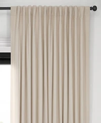 Half Price Drapes Neutral Ground Signature Extra Wide Velvet Blackout Curtain