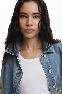 Desigual Women's Floral denim jacket
