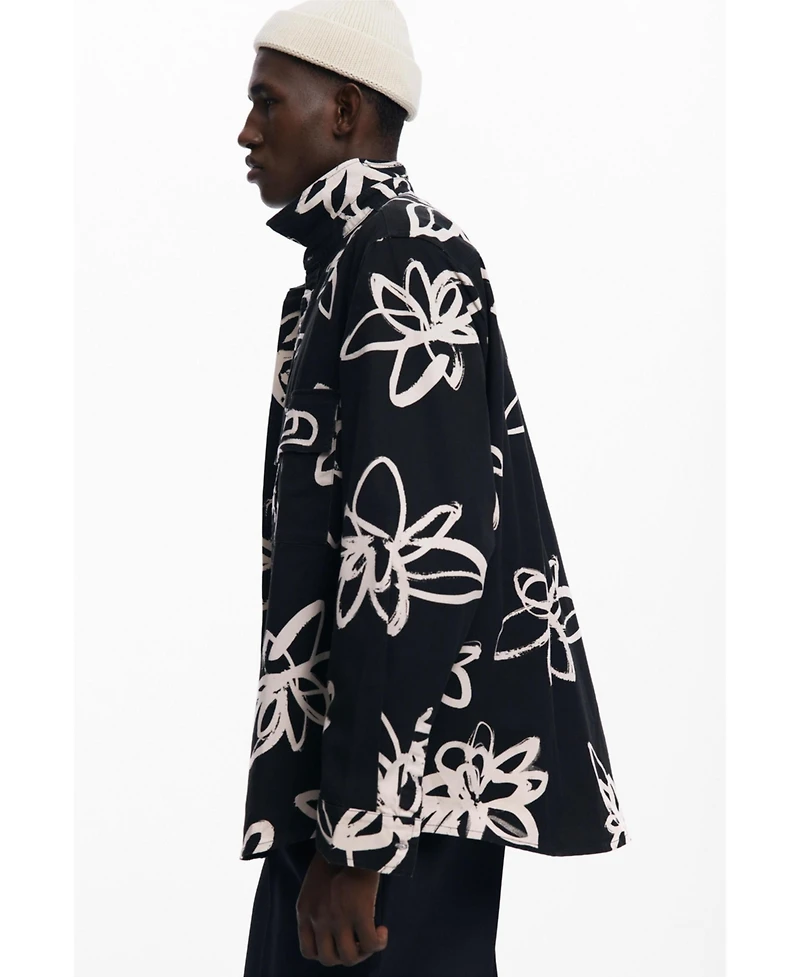 Desigual Men's Utility shirt with flowers