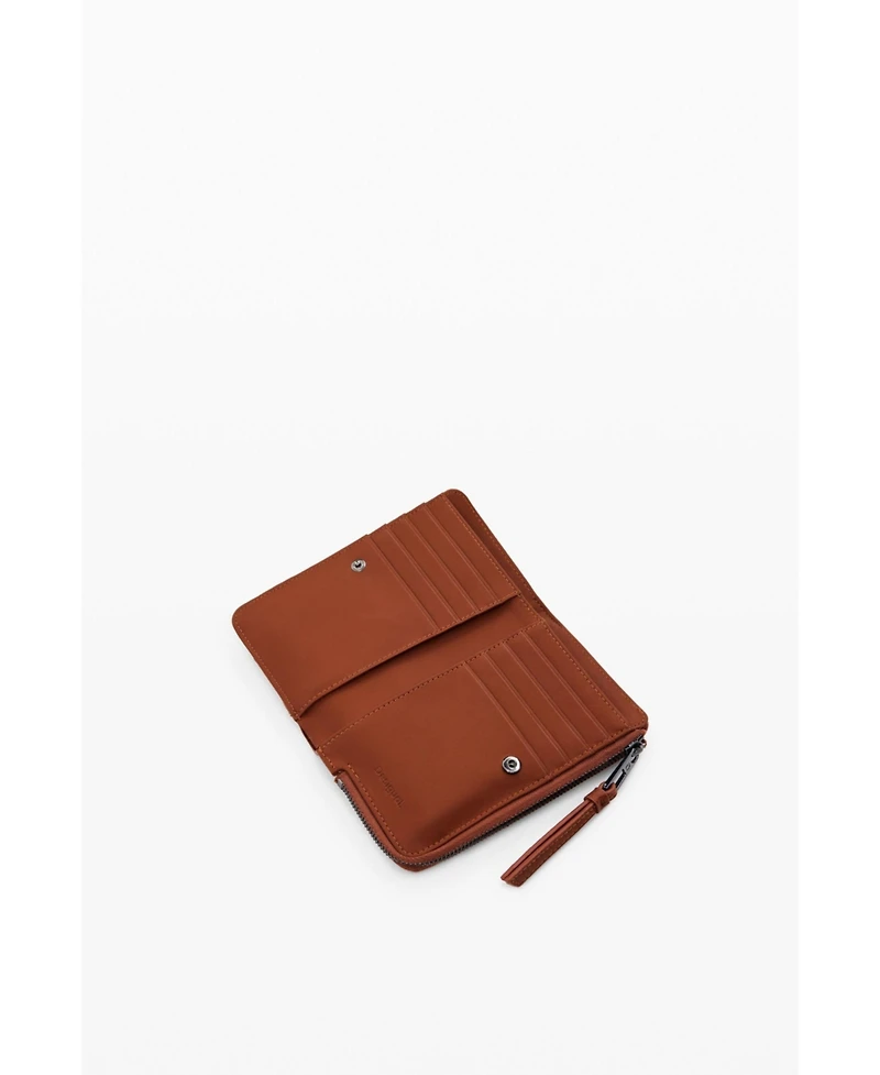 Desigual Women's Medium embroidered faux leather wallet