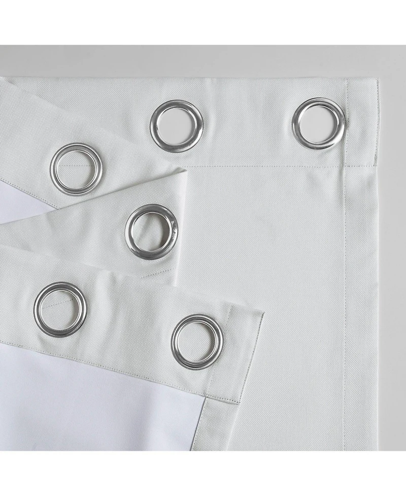 Half Price Drapes Off White Grommet Performance Linen Hotel Blackout Curtain