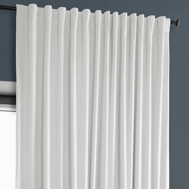 Half Price Drapes Extra Wide Heritage Plush Velvet Room Darkening Curtain