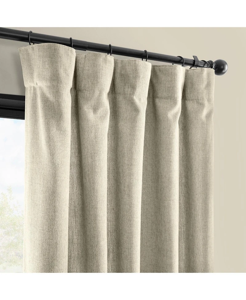 Half Price Drapes Light Beige Simply Faux Linen Light Filtering Curtain Pair (2 Panels