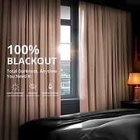 Half Price Drapes Rosey Dawn Grommet Signature Velvet Blackout Curtain