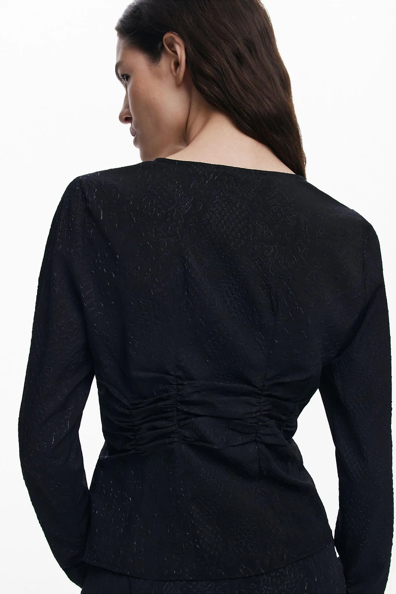 Desigual Women's V-neck lace blouse
