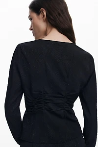 Desigual Women's V-neck lace blouse