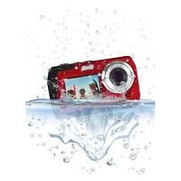 Minolta MN40WP 48MP Qhd Dual Lcd Screen Waterproof Camera, Red