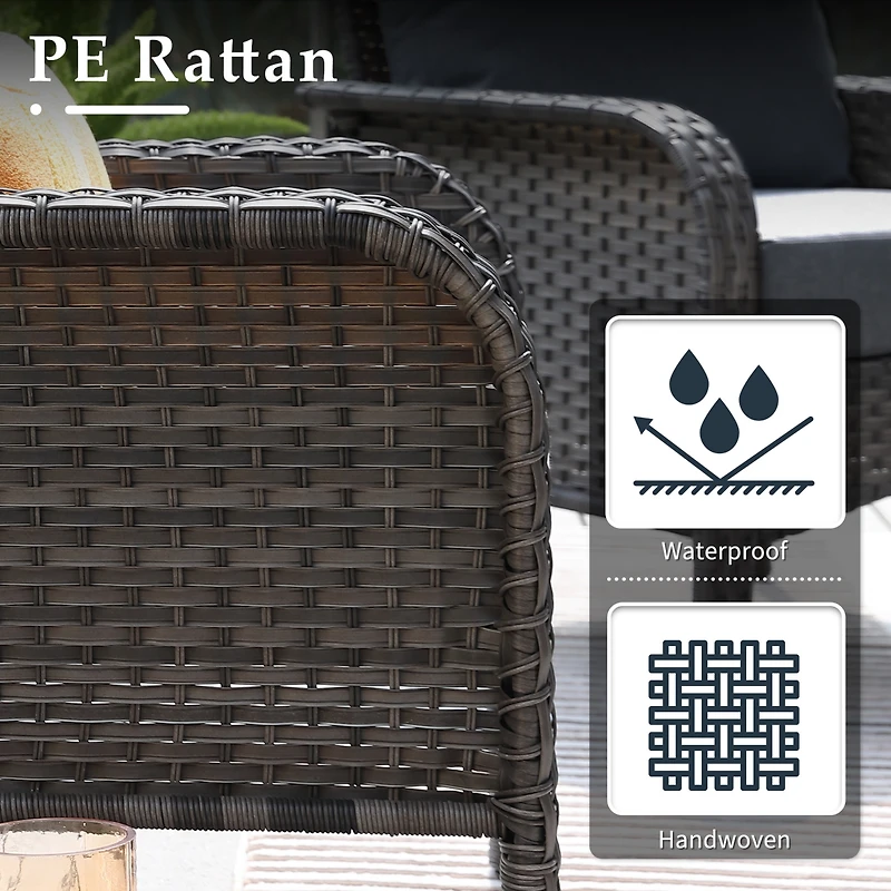 Xizzi 2 Pieces Patio Fruniture Set,Outdoor Wicker Chairs,Artificially Woven Rattan Chairs with Armrest Support Thickened Comfortable Cushion