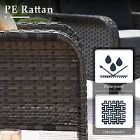 Xizzi 2 Pieces Patio Fruniture Set,Outdoor Wicker Chairs,Artificially Woven Rattan Chairs with Armrest Support Thickened Comfortable Cushion