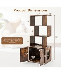 Cat Litter Box Enclosure with Storage Stylish & Functional Hidden Litter Cabinet