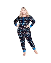 Avenue Women's Festive Print Onesie