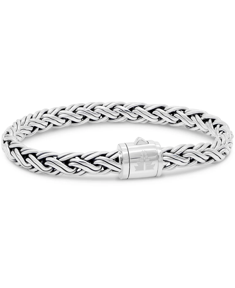 Sterling Silver Paddy Oval 7mm Chain Bracelet, Large 8.0 in