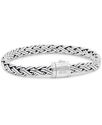 Sterling Silver Paddy Oval 7mm Chain Bracelet, Large 8.0 in