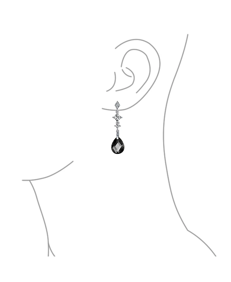 Bling Jewelry Briolette Faceted Teardrop Pear Shape Cubic Zirconia Cz Chandelier Earrings Sterling Silver