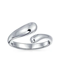 Bling Jewelry Geometric Teardrop Silver Ring Band Sterling