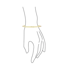 Bling Jewelry Thin Stacking Twist Single Bangle Bracelet Yellow Gold Plated Brass