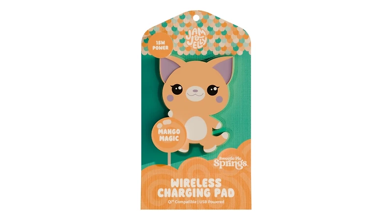 15W Wireless Charging Pad, Qi Compatible, Cute Puppy Design