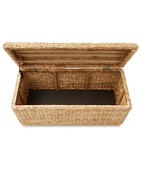 Casafield 36" Storage Trunk with Curved Lid, Safety Hinge