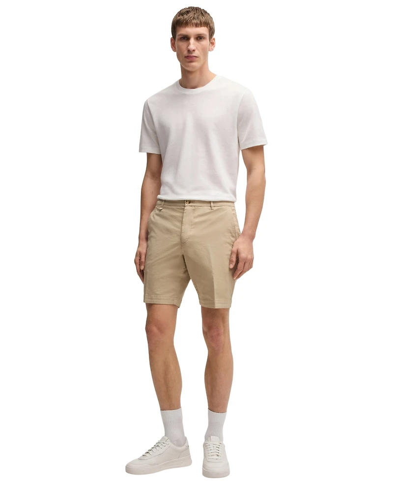 Boss by Hugo Men's Cotton-Twill Slim-Fit Shorts