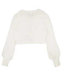 Rare Editions Big Girls Pointelle Crochet Cardigan