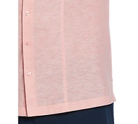 Cubavera Men's Big & Tall Linen Panel Shirt