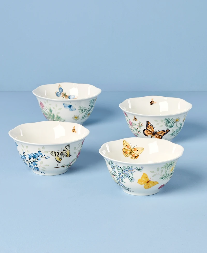 Lenox Butterfly Meadow Herbs Rice Bowls, Set of 4
