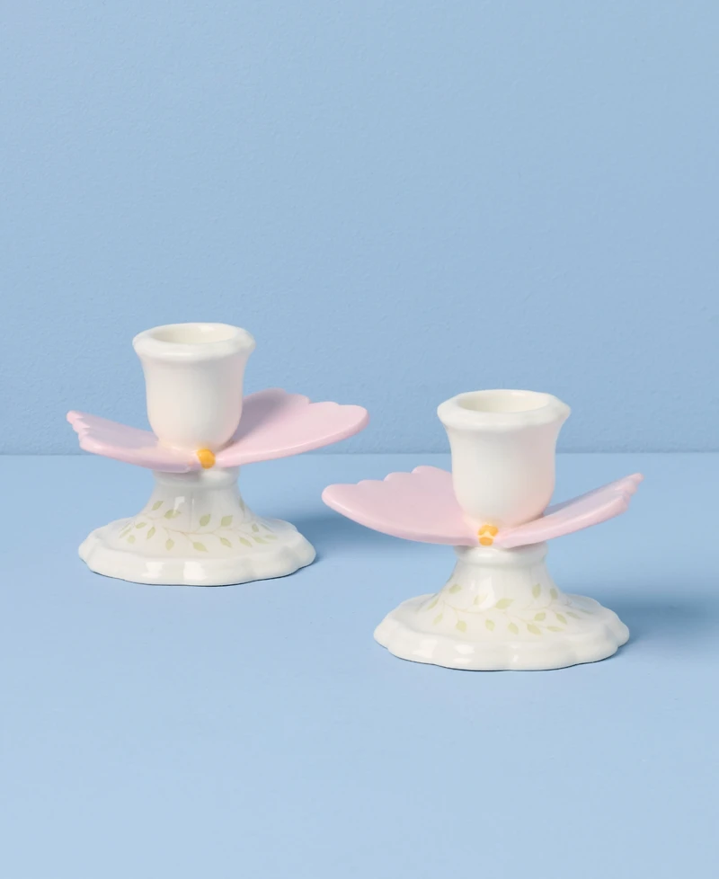 Lenox Butterfly Meadow Candlestick Holders, Set of 2