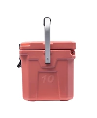 Camp-zero 10 | 10.6 Qt. Premium Cooler with 2 Molded-in Cup Holders & Folding Aluminum Handle