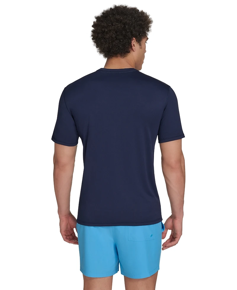 Calvin Klein Men's Logo Short-Sleeve Swim Rash Guard