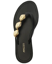 Arezzo Women's Sunny Round Toe Flat Sandals