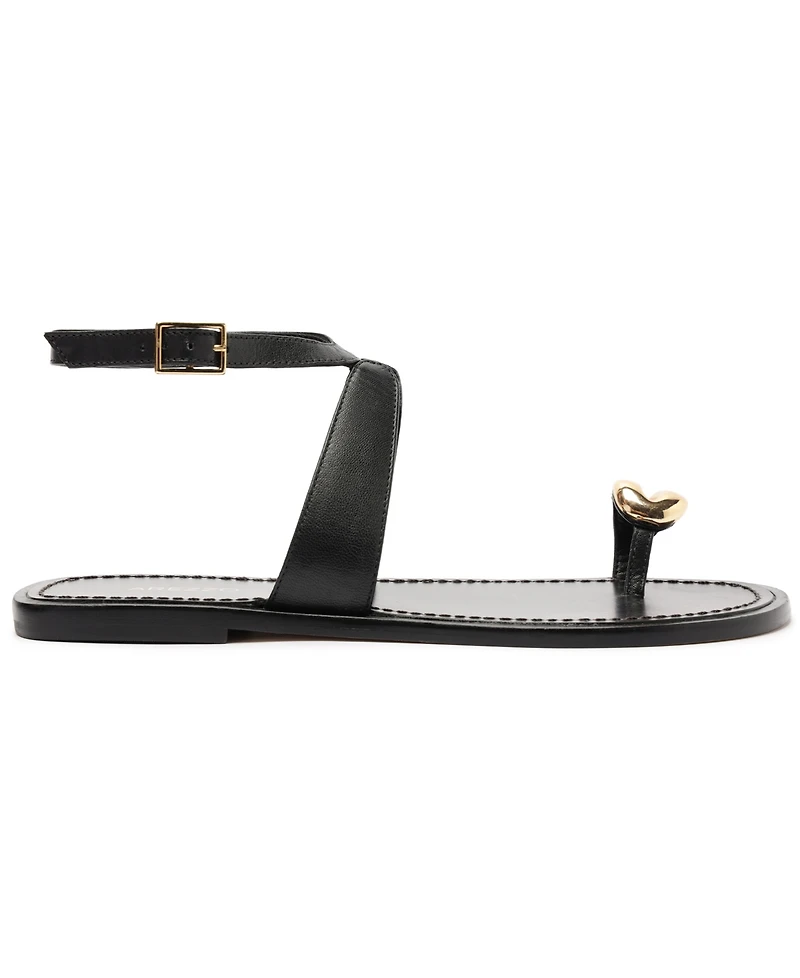 Arezzo Women's Kendall Round Toe Flat Sandals