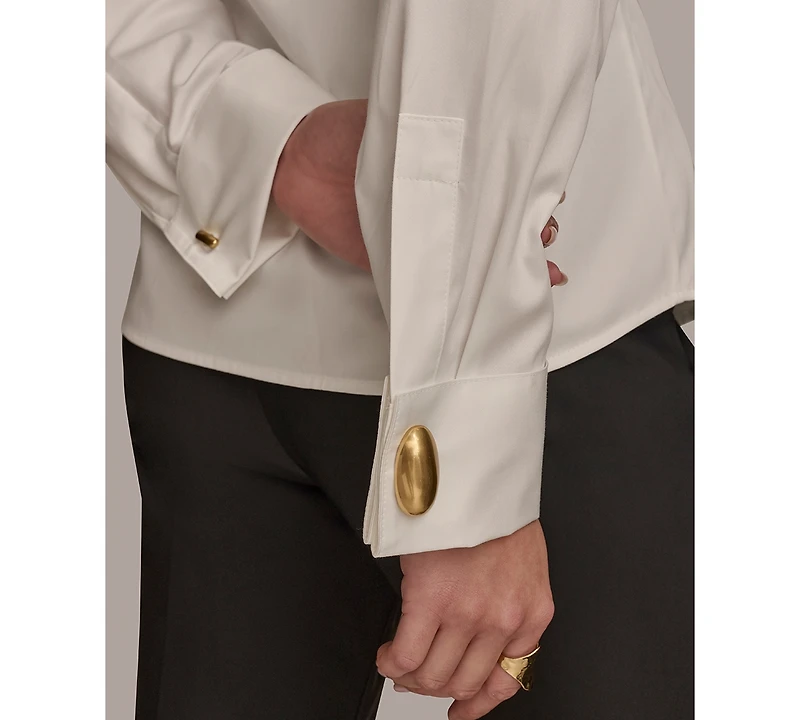 Donna Karan New York Women's Wrist-Hardware Button-Down Shirt