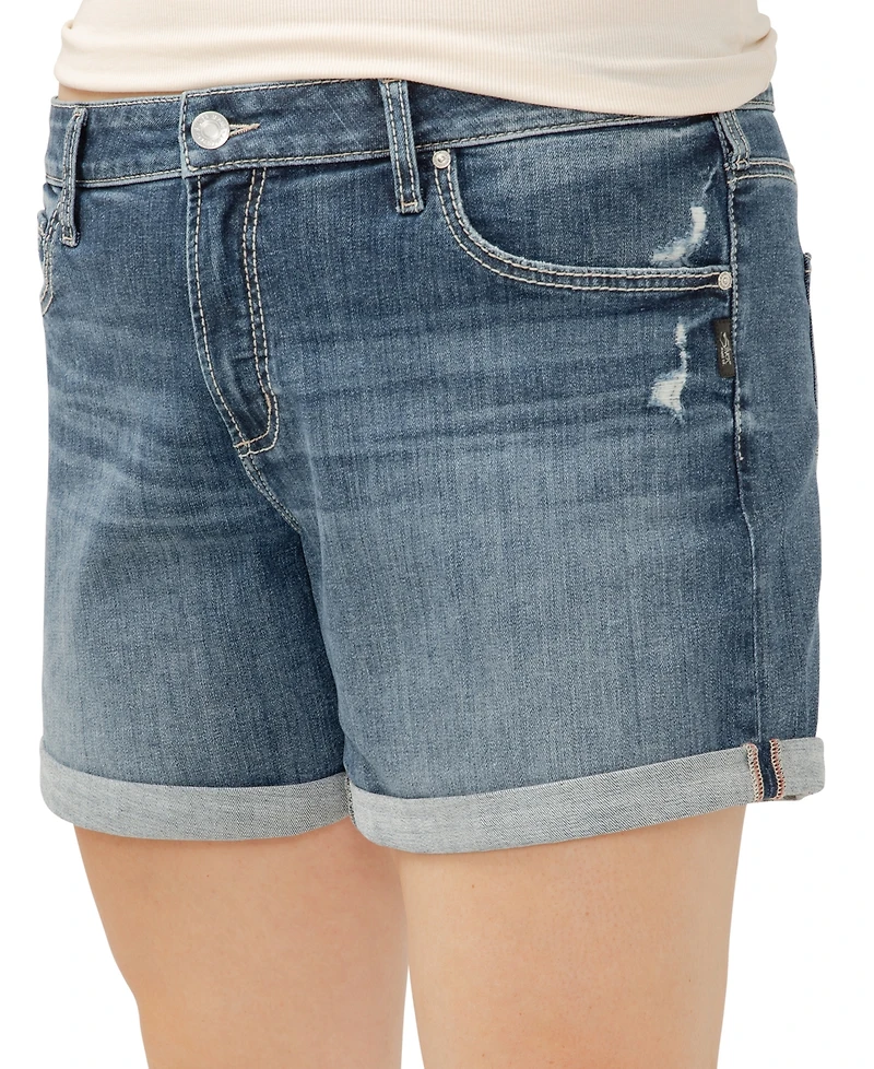 Silver Jeans Co. Plus Size Denim Boyfriend Shorts