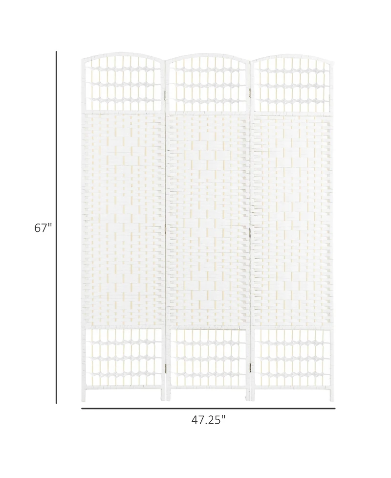 Homcom 3 Panel Room Divider Folding Privacy Screen 5.6' Room Separator