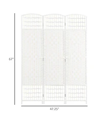 Homcom 3 Panel Room Divider Folding Privacy Screen 5.6' Room Separator