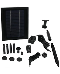 65 Gph Solar Pump and Solar Panel Kit with Battery Pack, Remote Control and Led Light - 47-Inch Lift