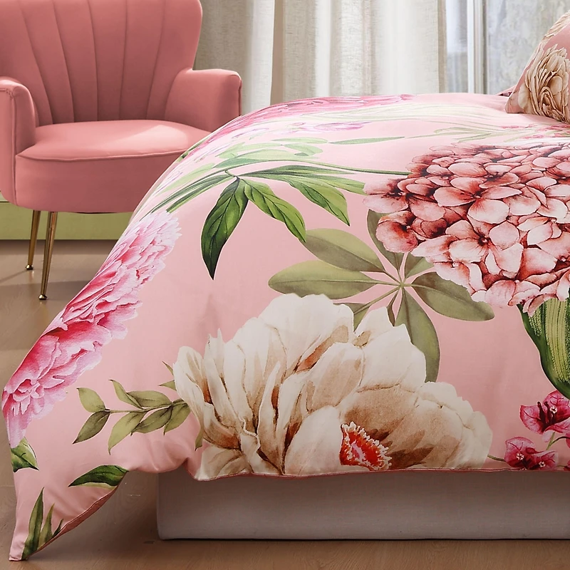 Bebejan Spring Forever Bedding 100% Cotton Sateen 5 Piece Queen Size Reversible Comforter Set