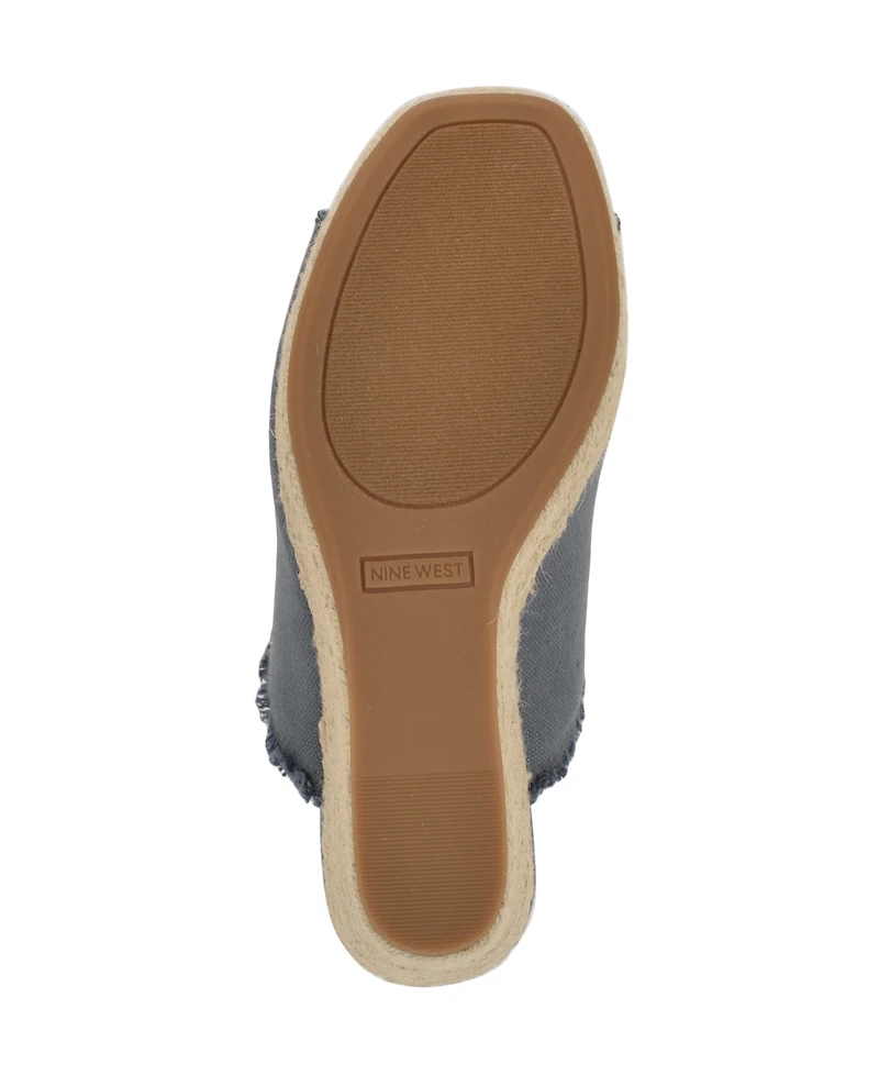 Nine West Women's Baja Slip-On Espadrille Wedge Sandals