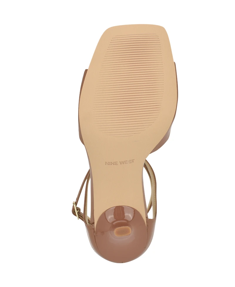 Nine West Women's Devans Strappy Square Toe Stiletto Sandals