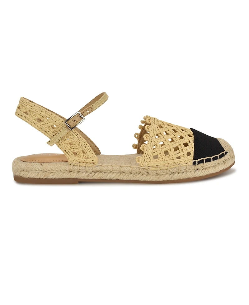 Nine West Women's Darby Woven Slingback Espadrille Flats